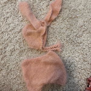 Bunny hat and bottoms
